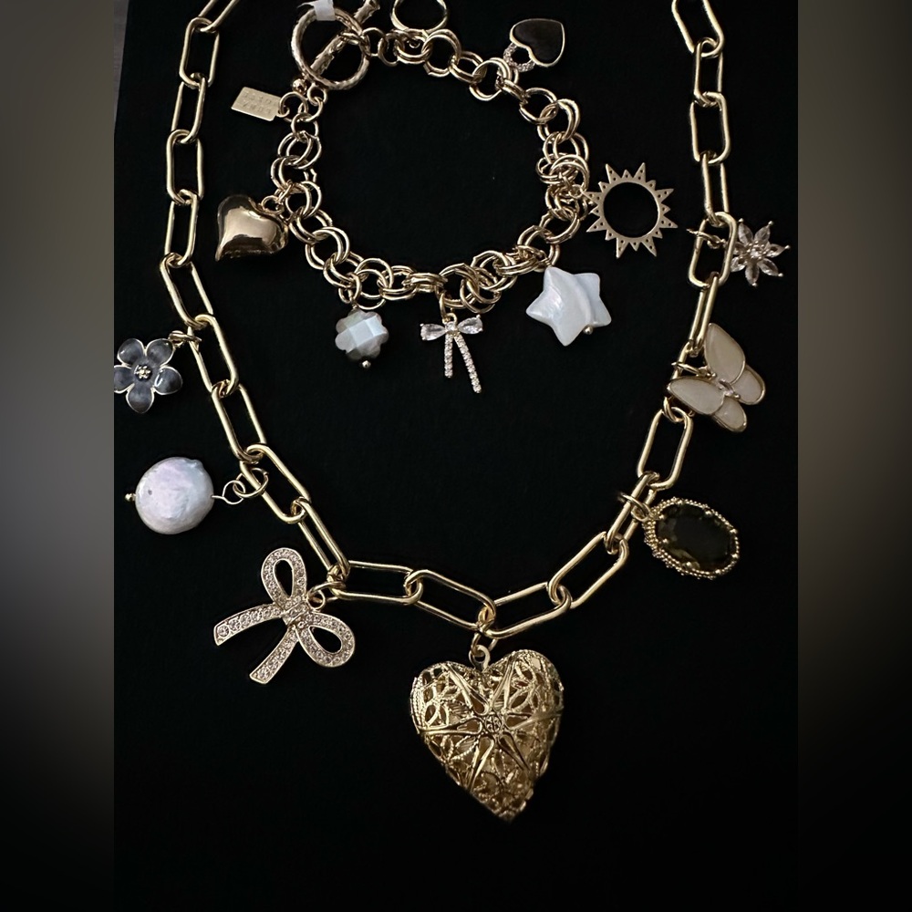 Combo Charm Necklace and Bracelet, Aterri